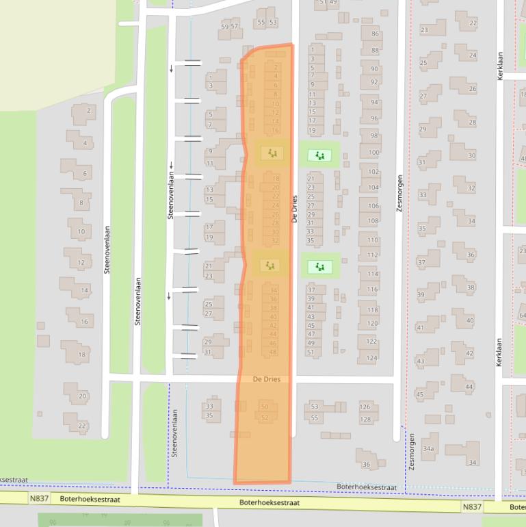 Kaart van postcodegebied 6666HW.