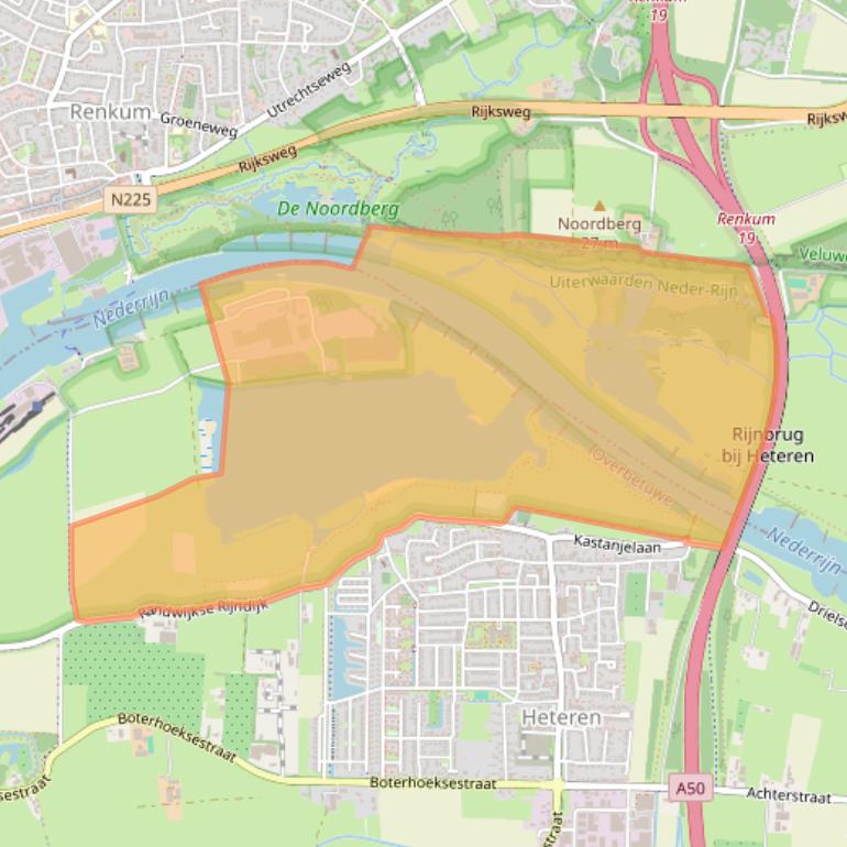 Kaart van postcodegebied 6666LG.