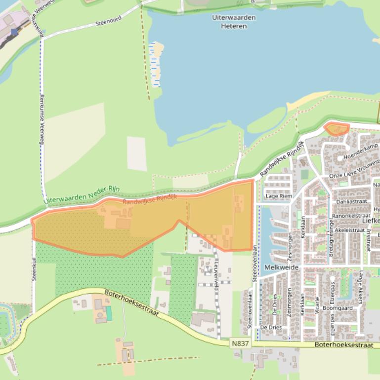 Kaart van postcodegebied 6666LM.