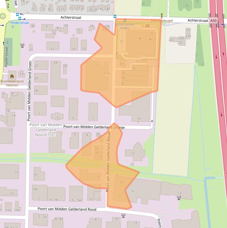 Kaart van postcodegebied 6666LR.