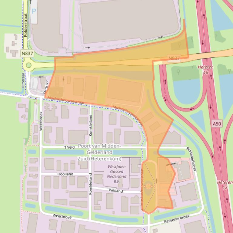 Kaart van postcodegebied 6666MA.