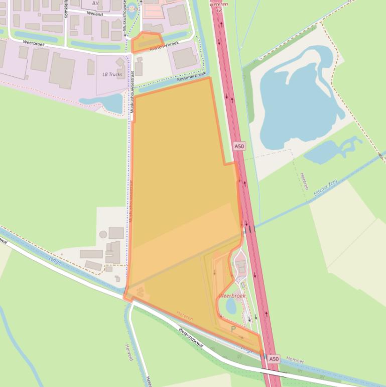 Kaart van postcodegebied 6666MB.