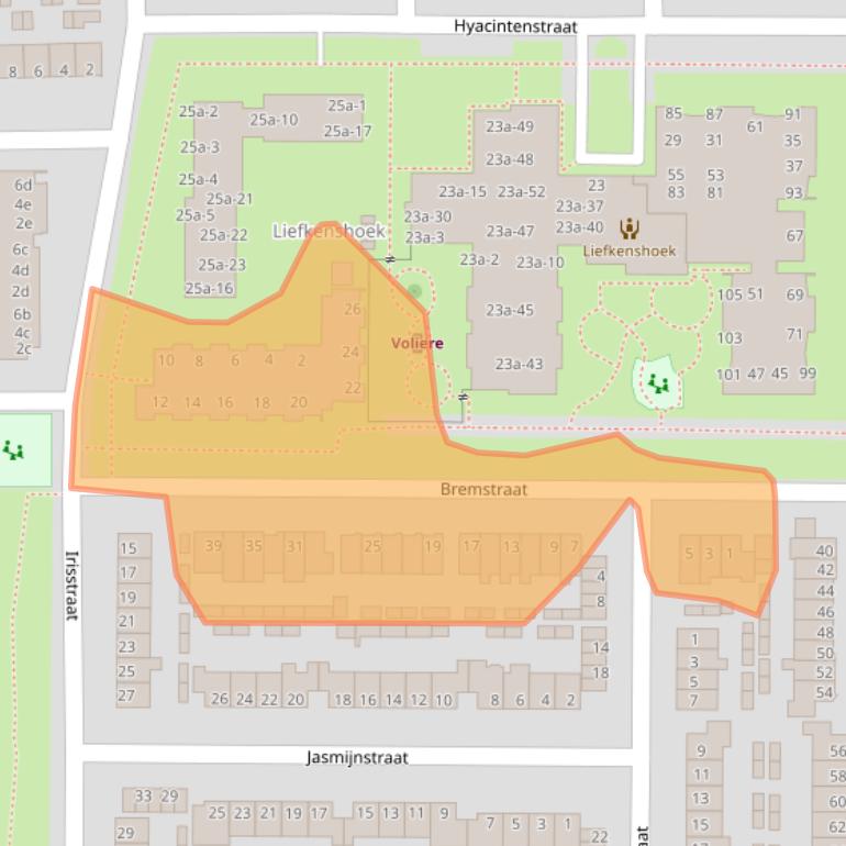 Kaart van postcodegebied 6666XJ.