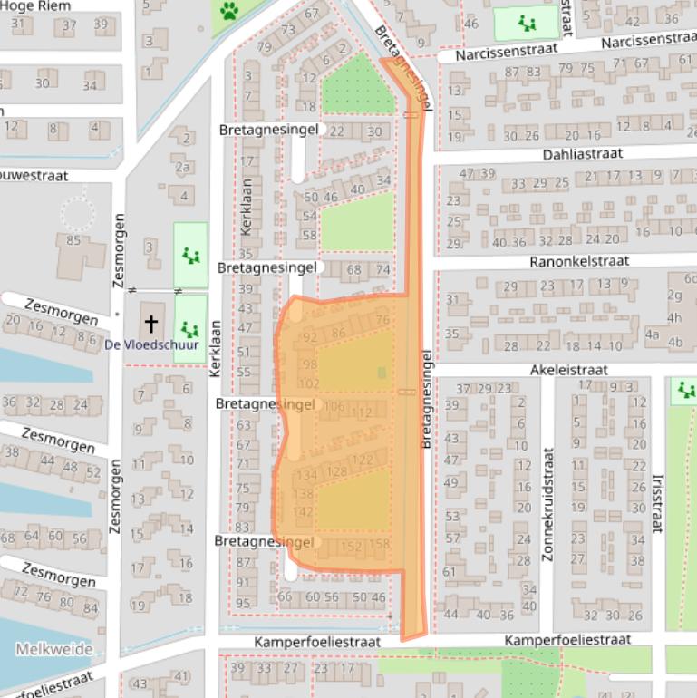 Kaart van postcodegebied 6666XX.