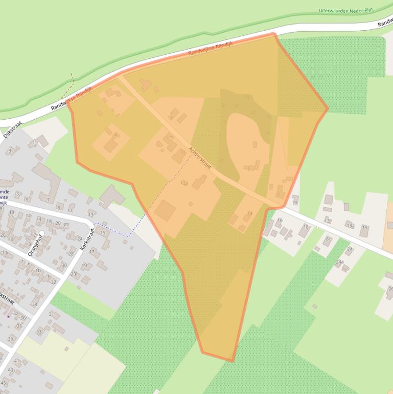 Kaart van postcodegebied 6668AA.