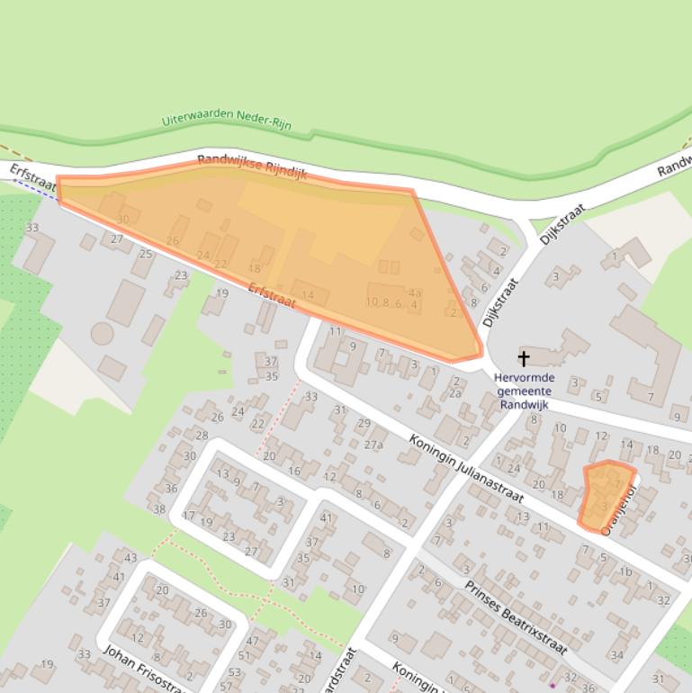 Kaart van postcodegebied 6668AE.