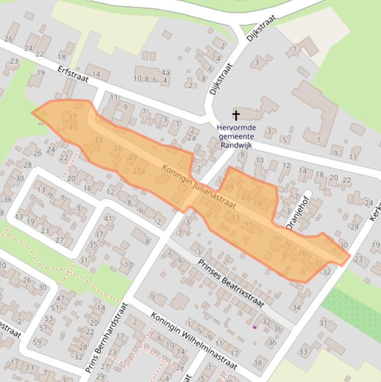 Kaart van postcodegebied 6668AG.