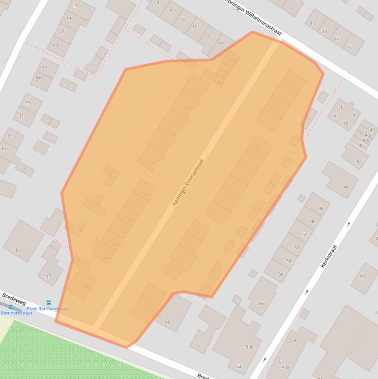 Kaart van postcodegebied 6668AM.