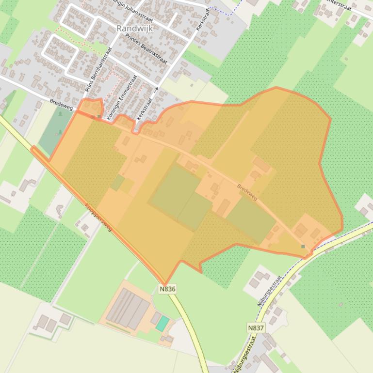 Kaart van postcodegebied 6668AS.