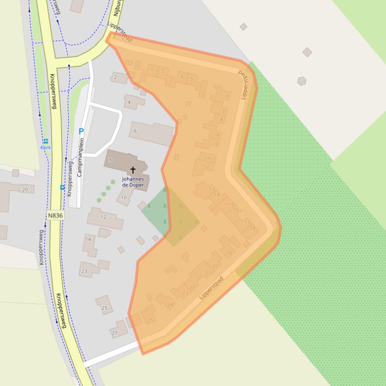 Kaart van postcodegebied 6668AW.