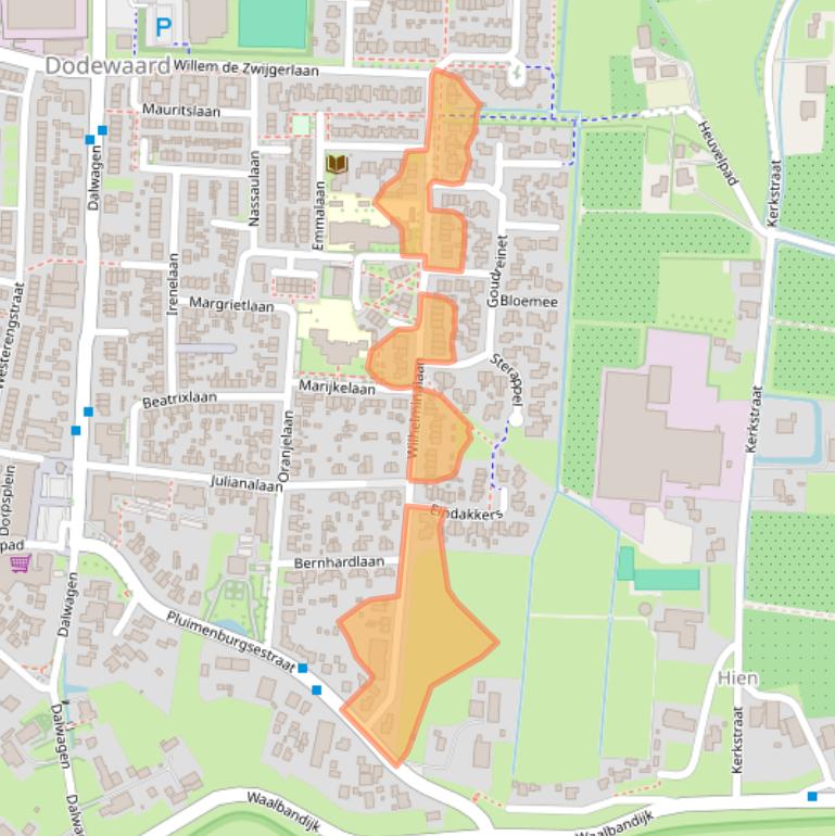 Kaart van postcodegebied 6669AC.