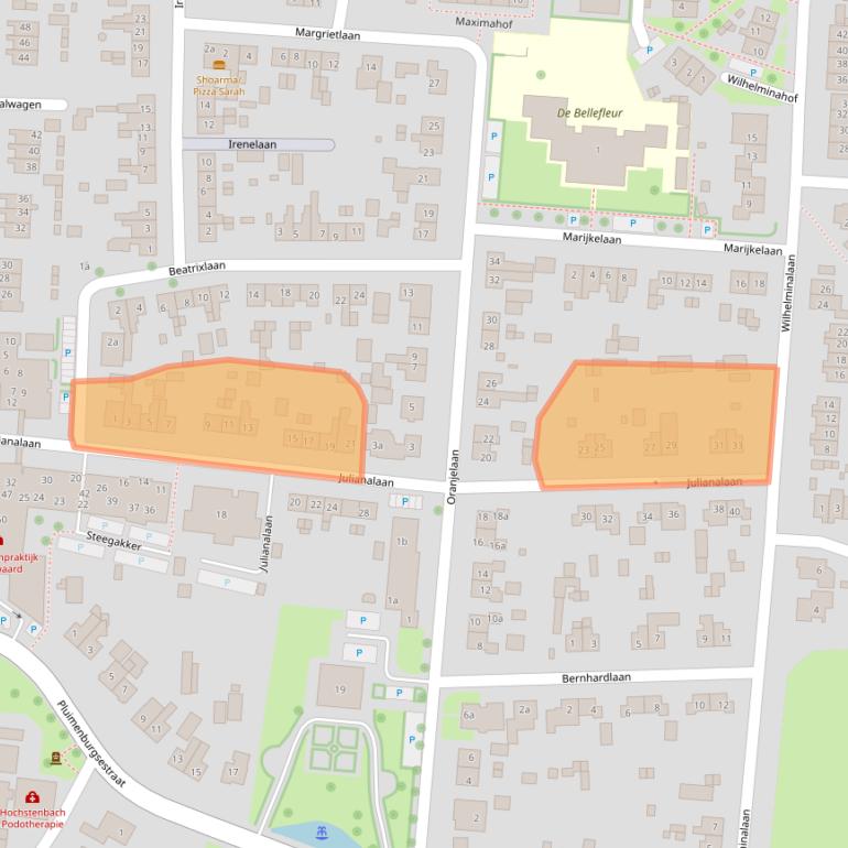 Kaart van postcodegebied 6669AE.