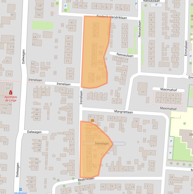 Kaart van postcodegebied 6669AN.