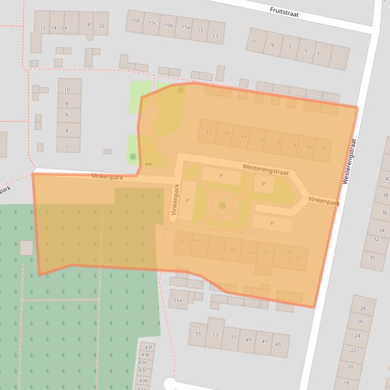 Kaart van postcodegebied 6669BH.