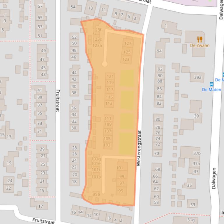 Kaart van postcodegebied 6669BJ.