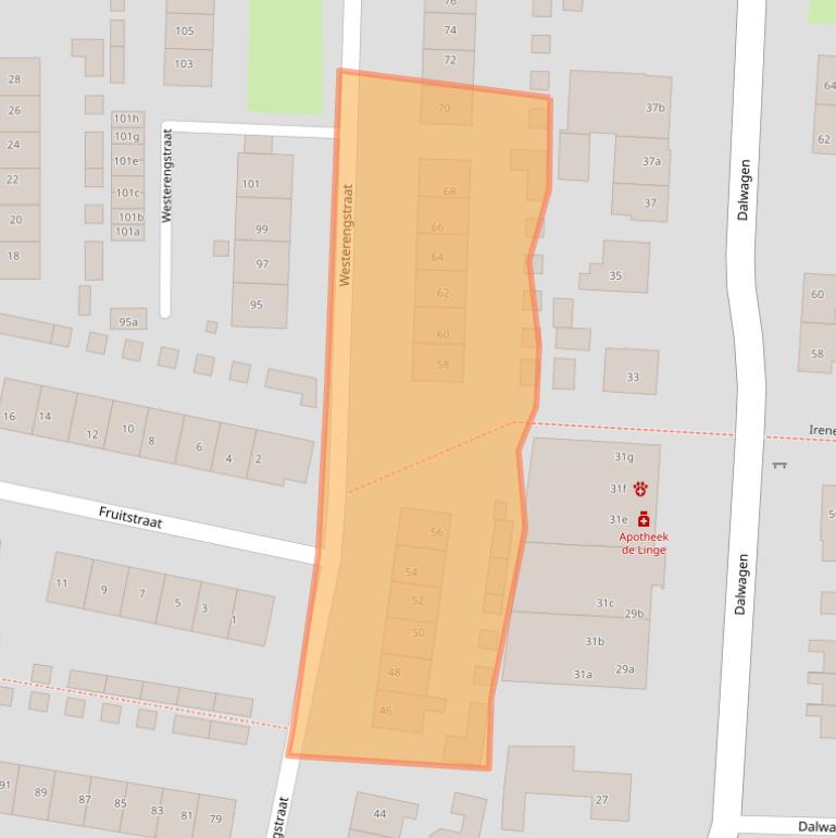 Kaart van postcodegebied 6669BL.