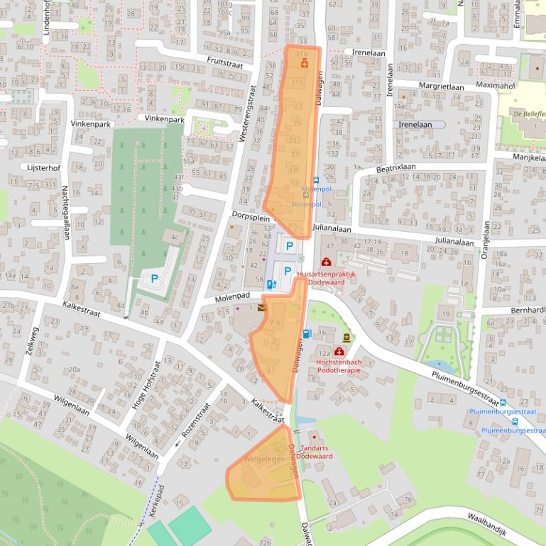 Kaart van postcodegebied 6669CA.