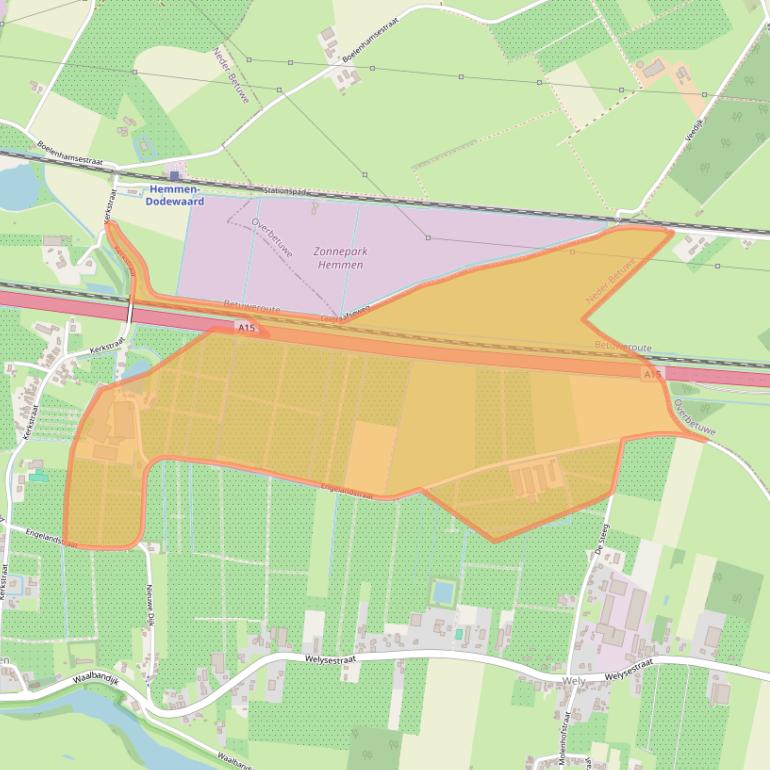 Kaart van postcodegebied 6669DX.