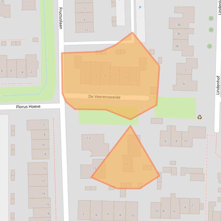 Kaart van postcodegebied 6669HE.