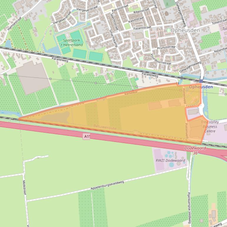 Kaart van postcodegebied 6669LZ.