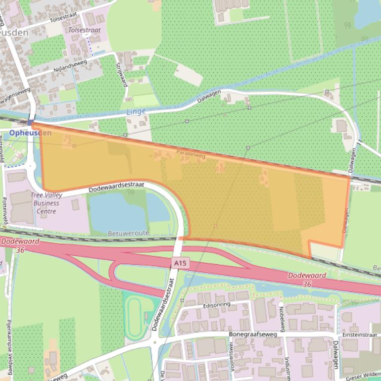 Kaart van postcodegebied 6669MJ.