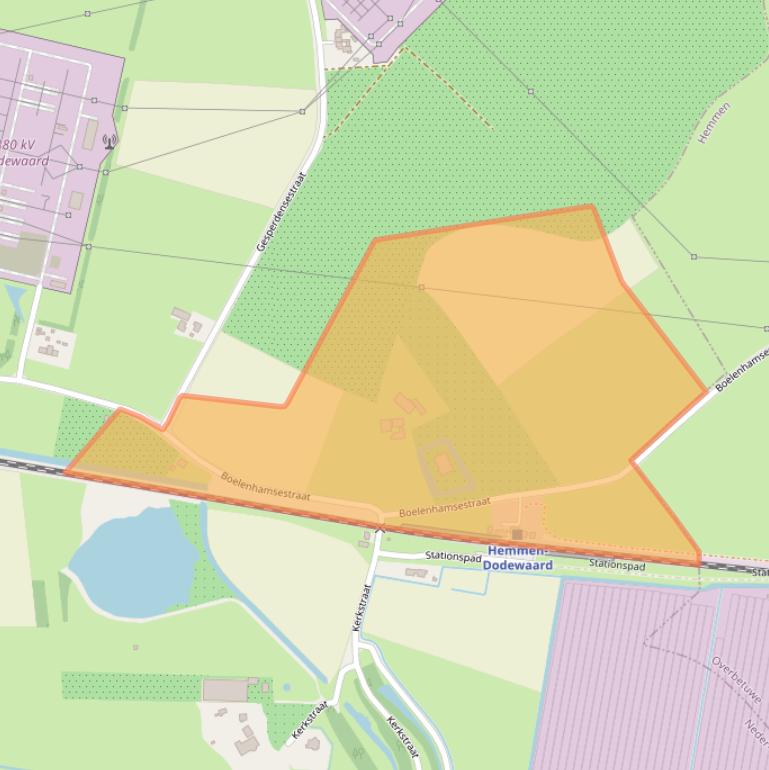 Kaart van postcodegebied 6669MN.