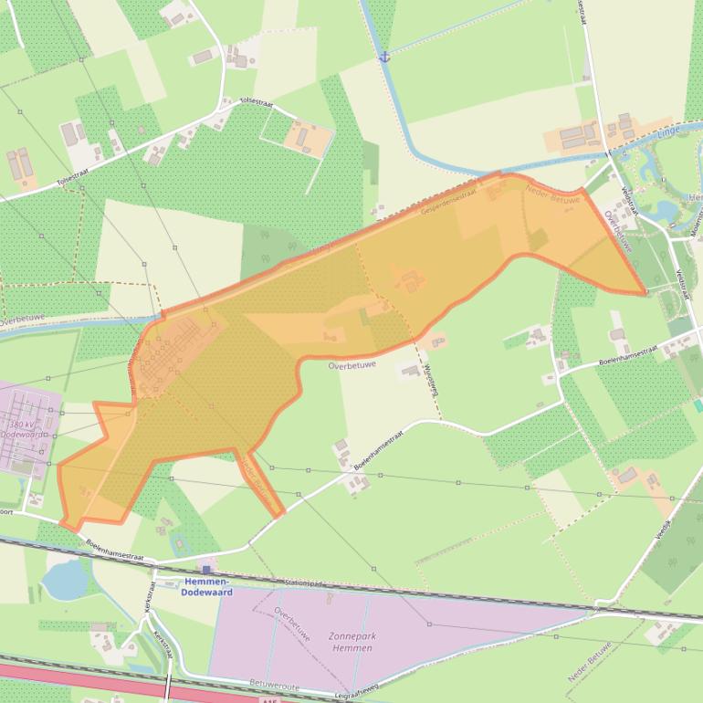 Kaart van postcodegebied 6669MP.