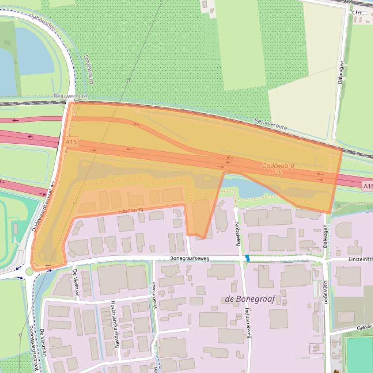 Kaart van postcodegebied 6669NB.