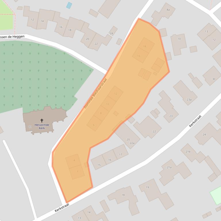 Kaart van postcodegebied 6671AJ.