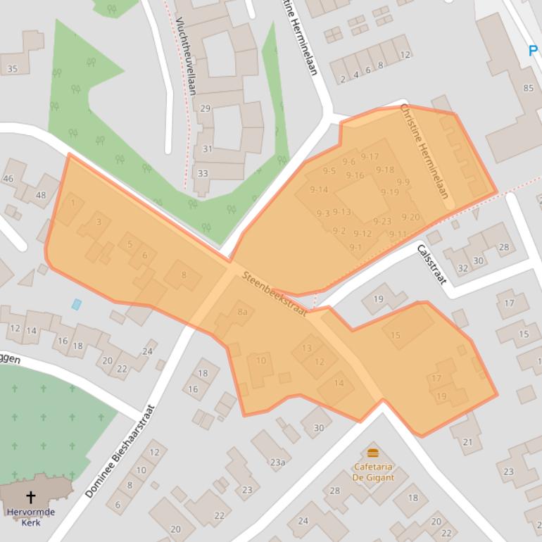 Kaart van postcodegebied 6671AK.