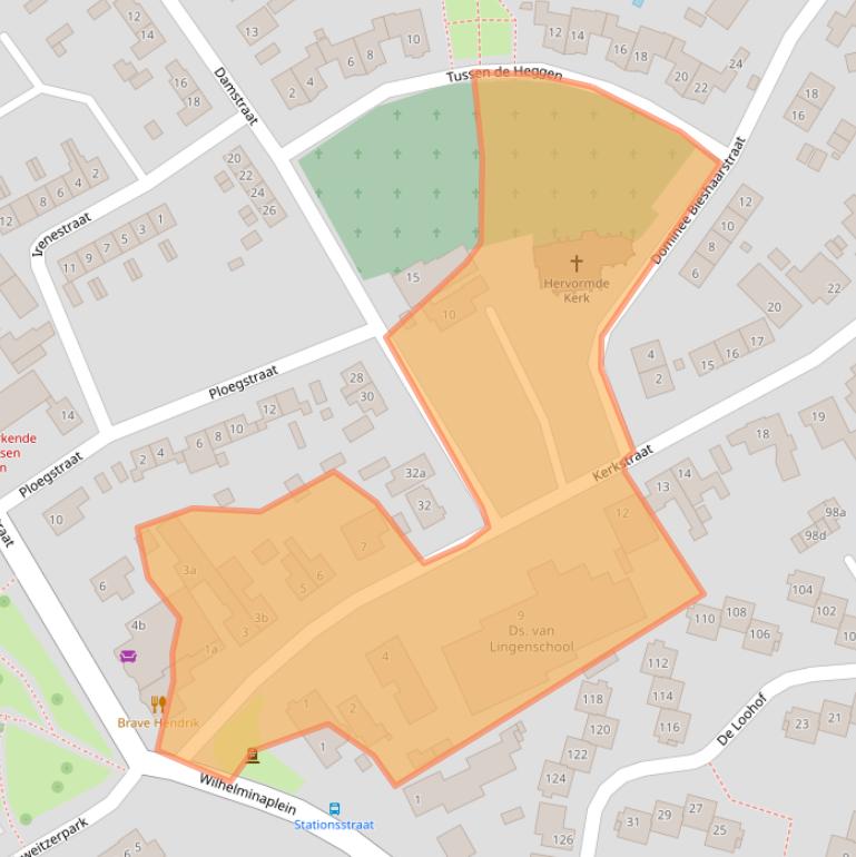 Kaart van postcodegebied 6671AN.