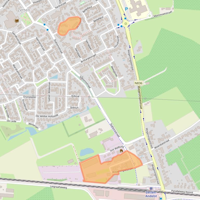 Kaart van postcodegebied 6671AS.