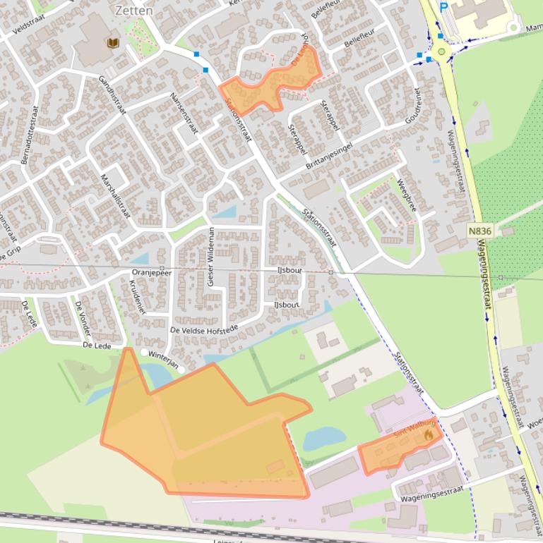 Kaart van postcodegebied 6671AT.