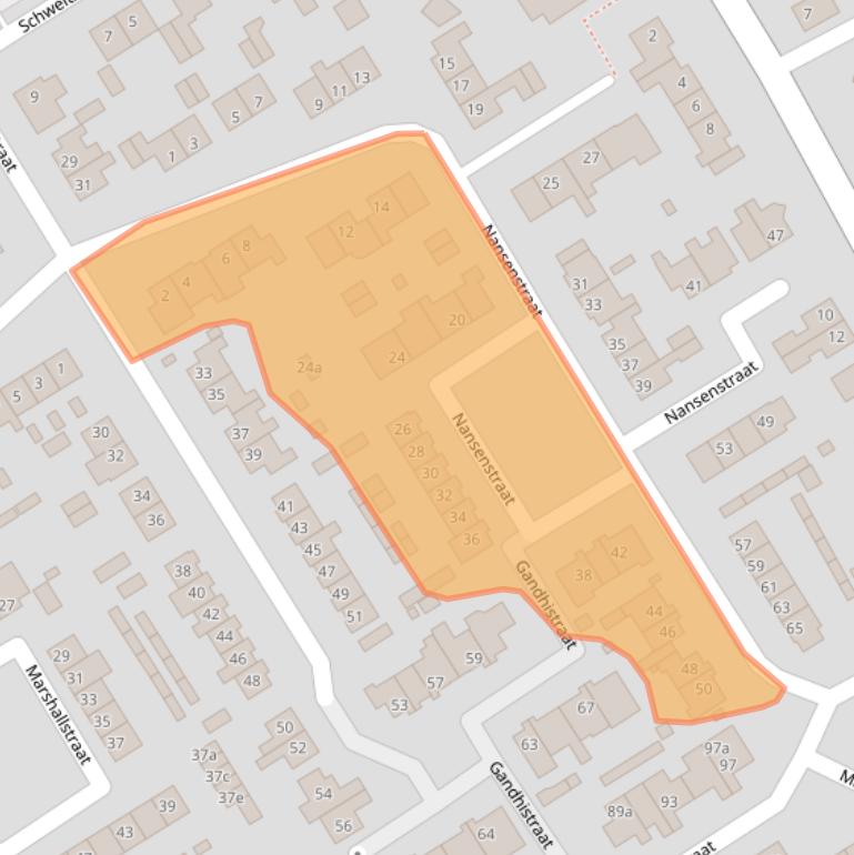 Kaart van postcodegebied 6671BB.