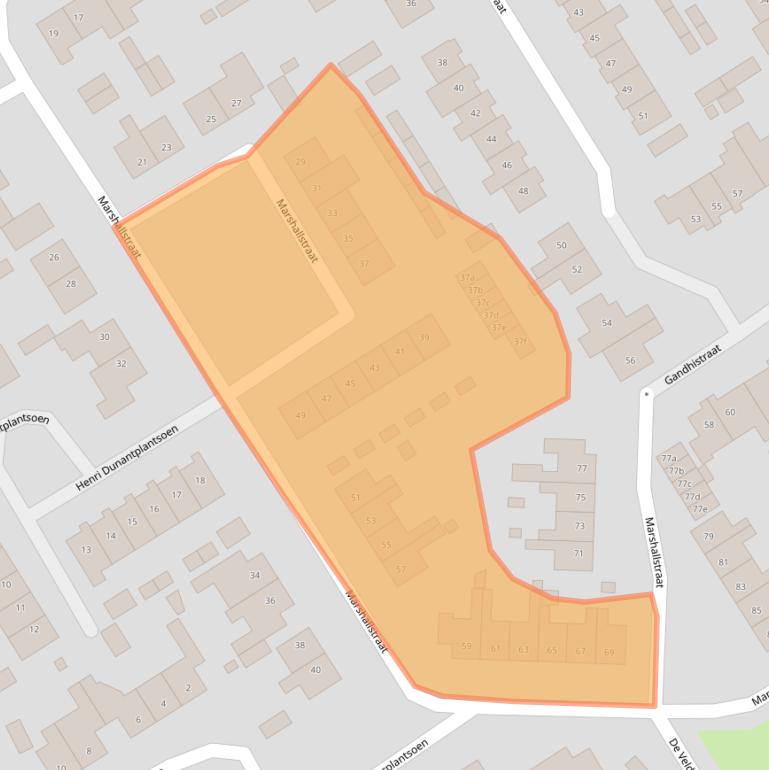 Kaart van postcodegebied 6671BG.