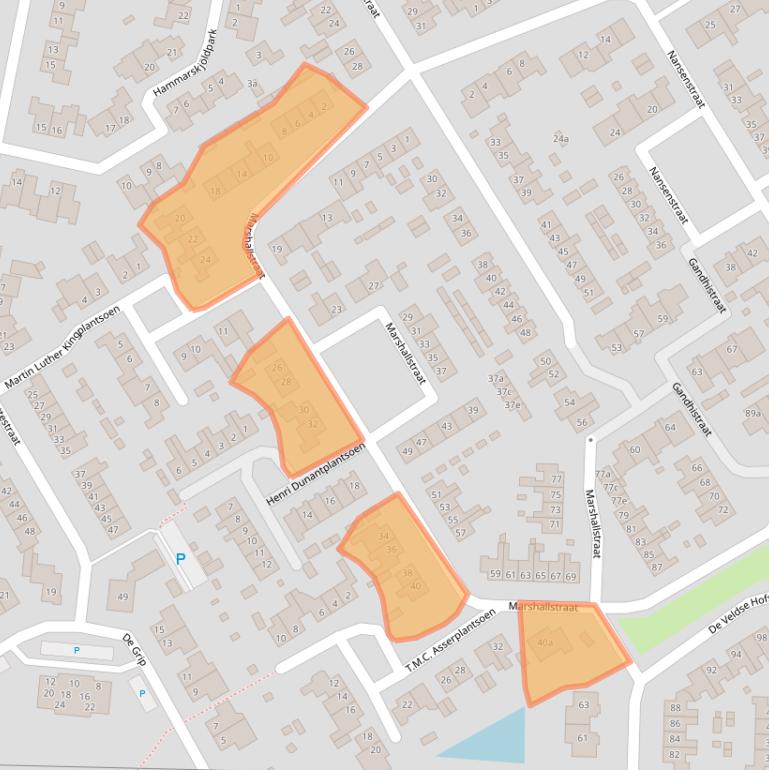 Kaart van postcodegebied 6671BH.