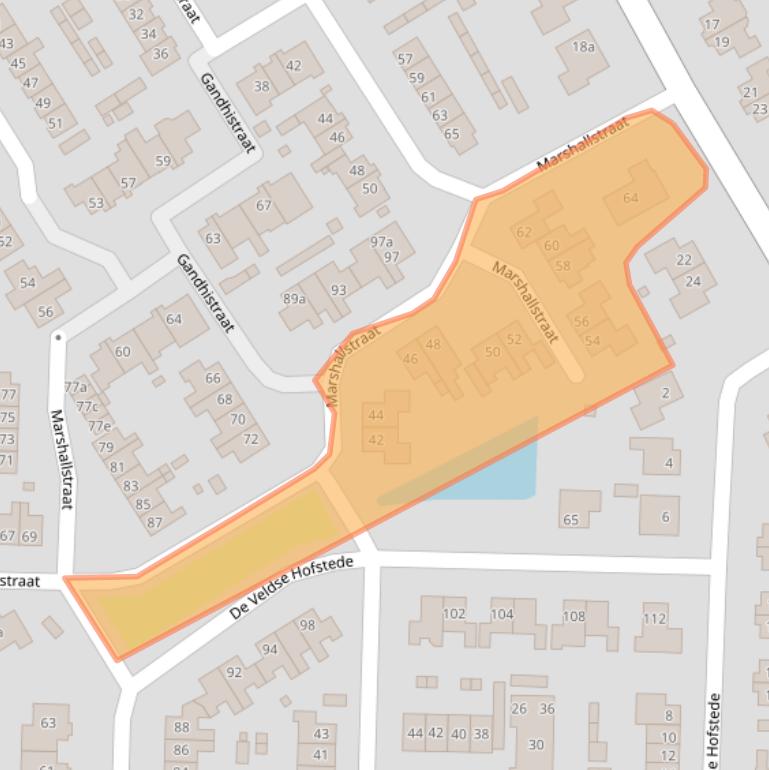 Kaart van postcodegebied 6671BK.