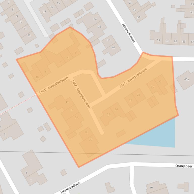 Kaart van postcodegebied 6671BL.