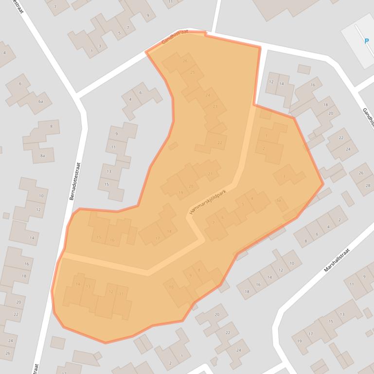 Kaart van postcodegebied 6671BN.