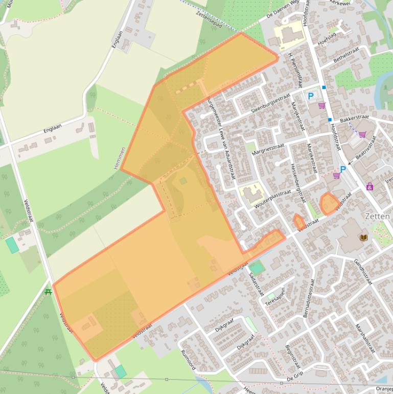 Kaart van postcodegebied 6671BX.