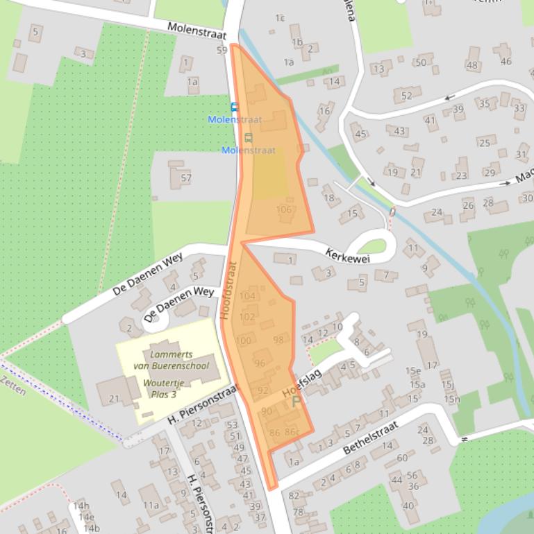 Kaart van postcodegebied 6671CC.