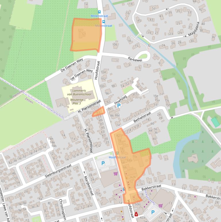 Kaart van postcodegebied 6671CG.