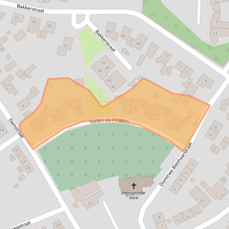 Kaart van postcodegebied 6671CM.