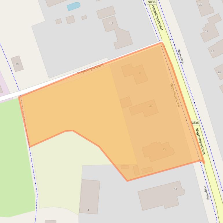 Kaart van postcodegebied 6671DB.