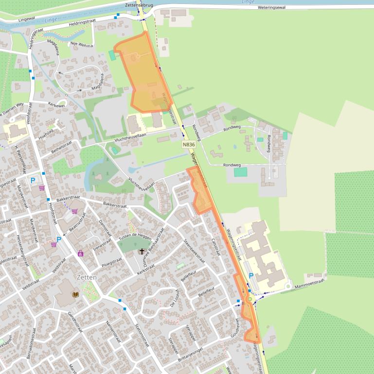 Kaart van postcodegebied 6671DD.