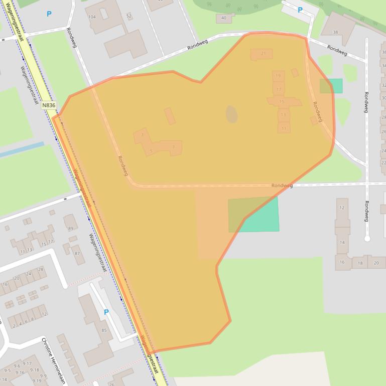 Kaart van postcodegebied 6671DP.