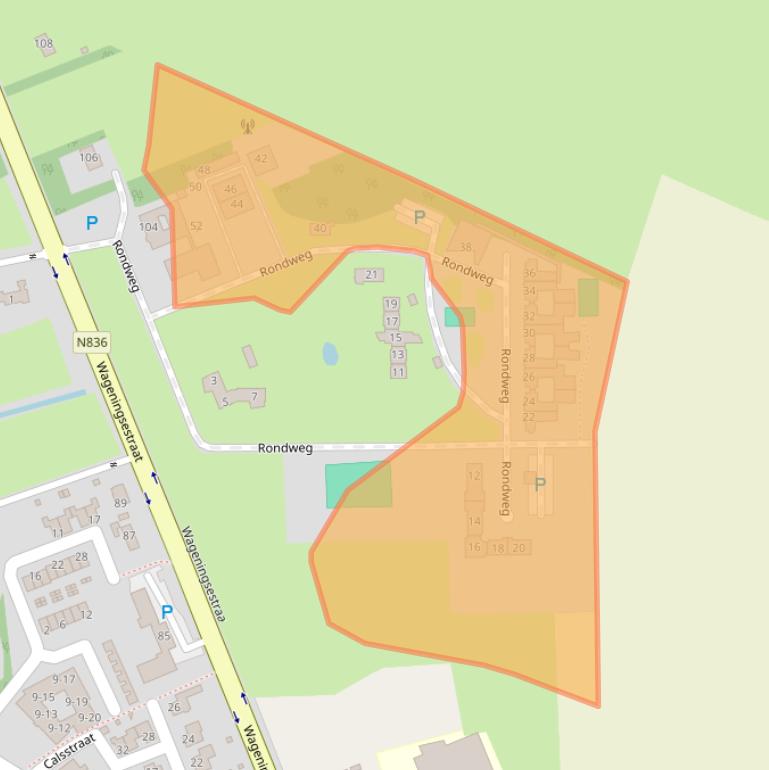 Kaart van postcodegebied 6671DR.