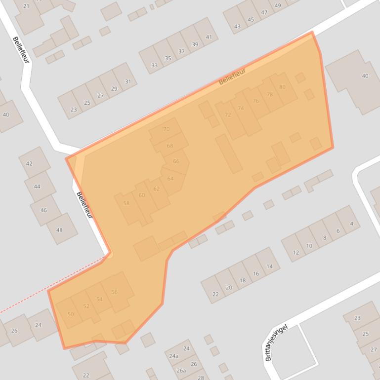 Kaart van postcodegebied 6671DV.