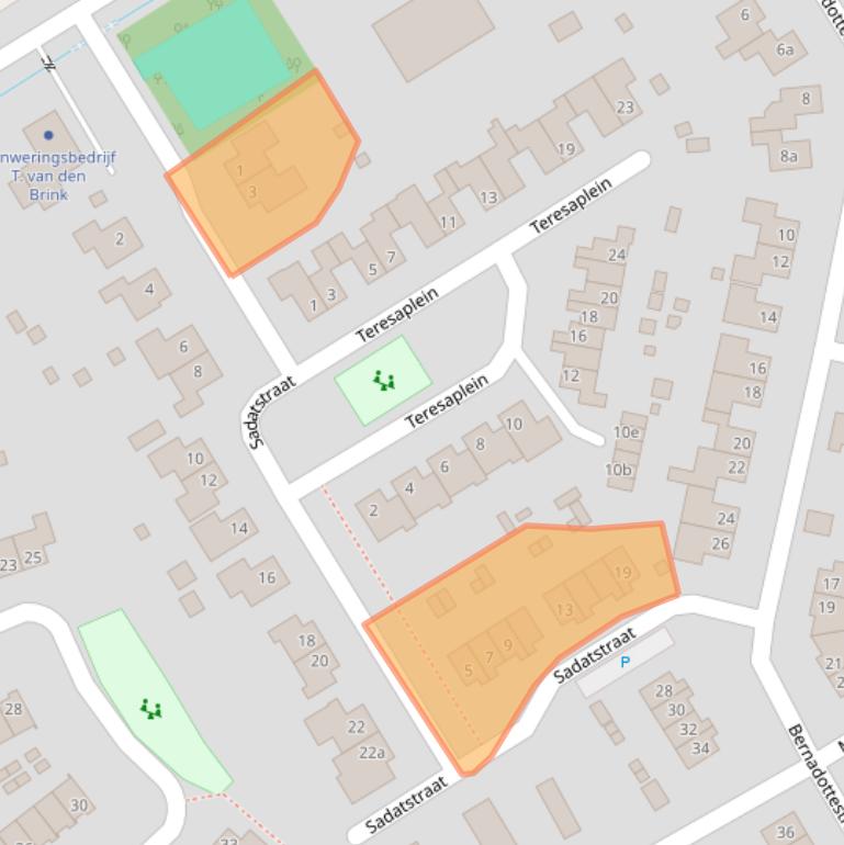 Kaart van postcodegebied 6671GA.