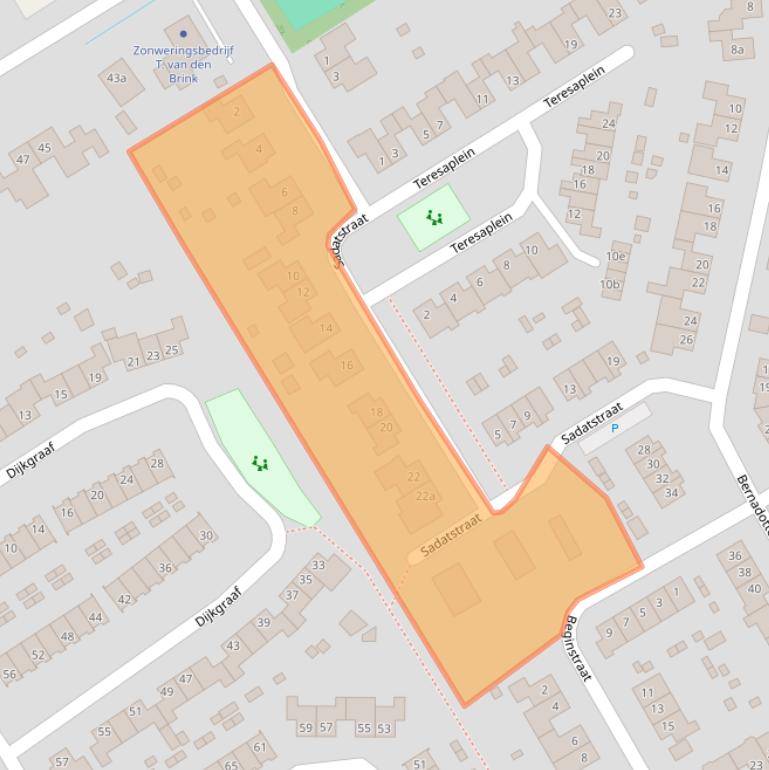 Kaart van postcodegebied 6671GB.